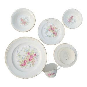 VTG Edwin Knowles Floral Rose China Set